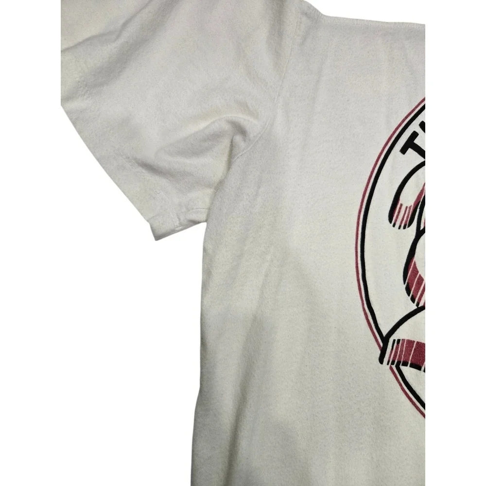 True Religion Men's Graphic T-Shirt Buddha Logo Colorblock Black White Size L